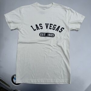 Revess Las Vegas Nevada Cream White Destination Tshirt Men's Small